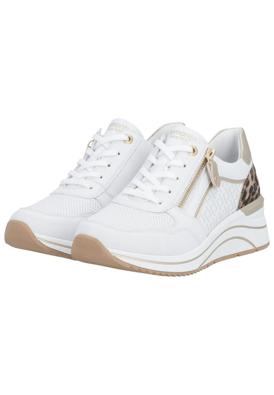 Remonte Sneaker Leder/Synthetik Weiß/Braun
