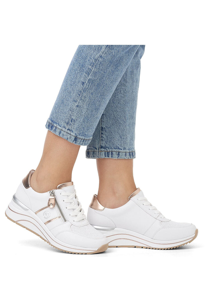 Remonte Sneaker Leder/Synthetik Weiß Kombi