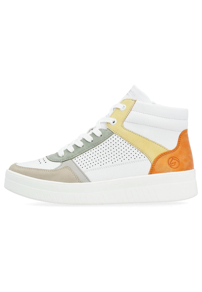 Remonte Sneaker Leder/Synthetik Weiß/Orange
