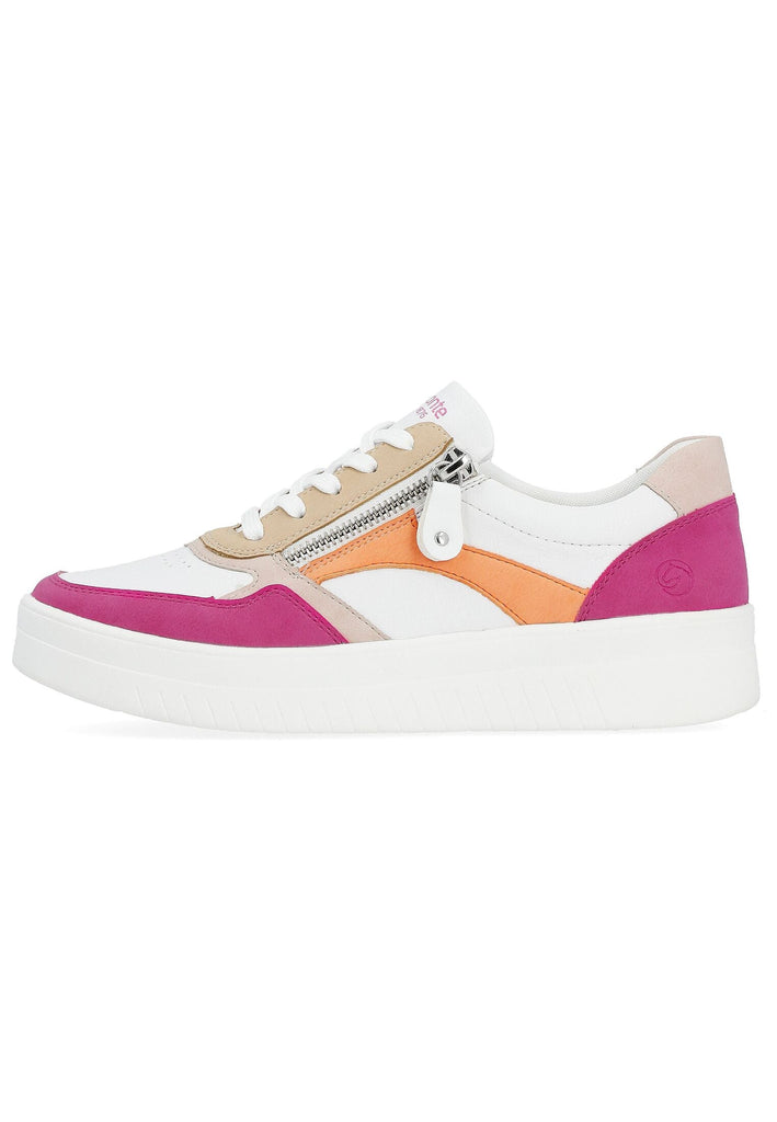 Remonte Sneaker Leder/Synthetik Weiß/Pink