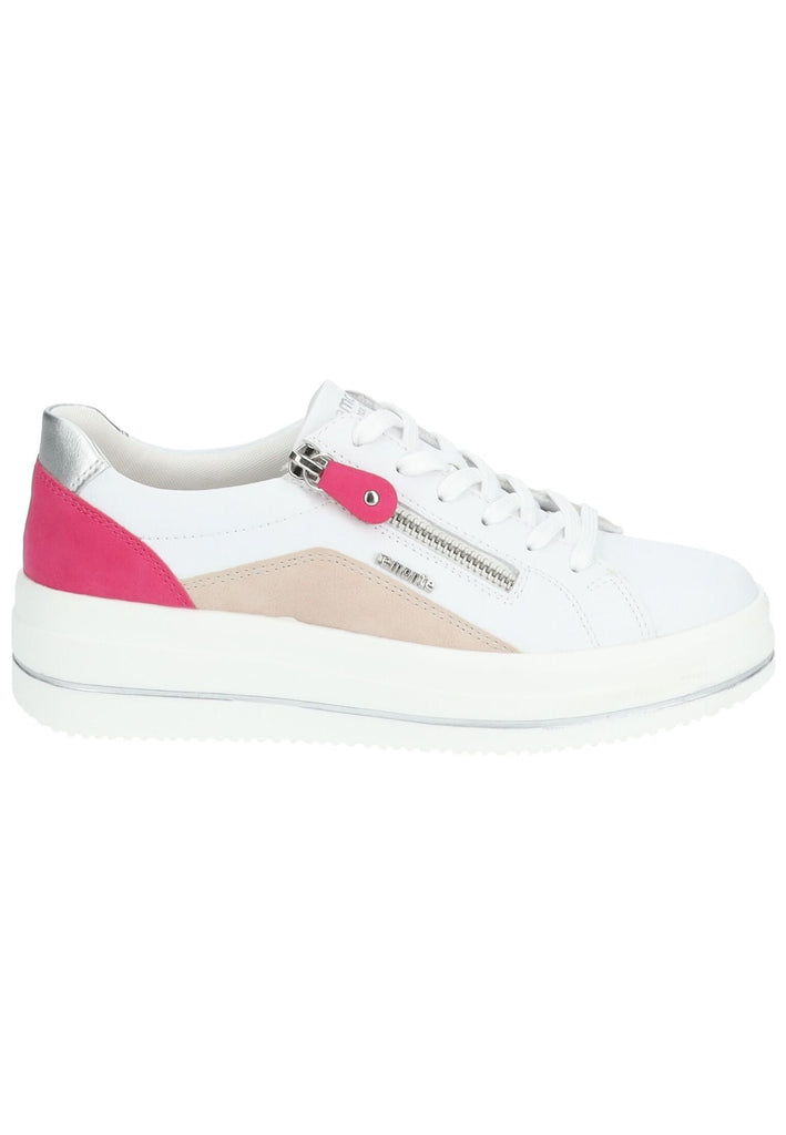 Remonte Sneaker Leder/Synthetik Weiß/Pink
