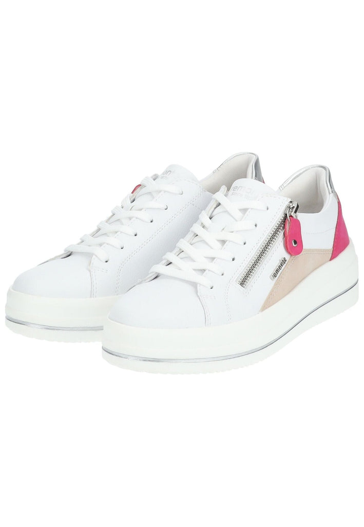 Remonte Sneaker Leder/Synthetik Weiß/Pink