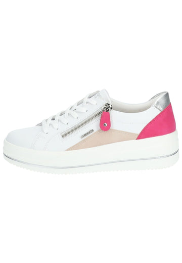 Remonte Sneaker Leder/Synthetik Weiß/Pink