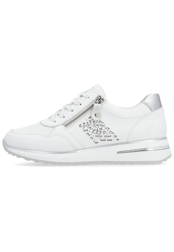 Remonte Sneaker Leder/Synthetik Weiß/Silber
