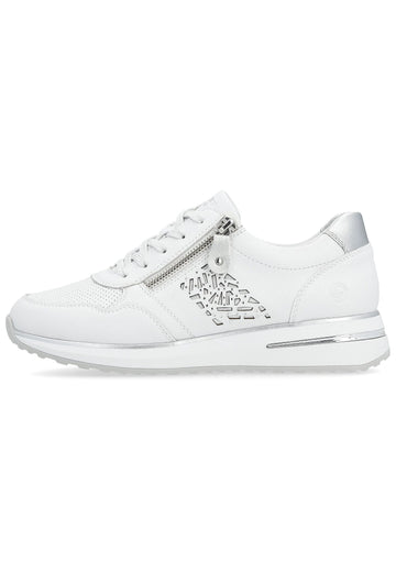 Remonte Sneaker Leder/Synthetik Weiß/Silber