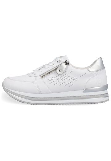 Remonte Sneaker Leder/Synthetik Weiß/Silber
