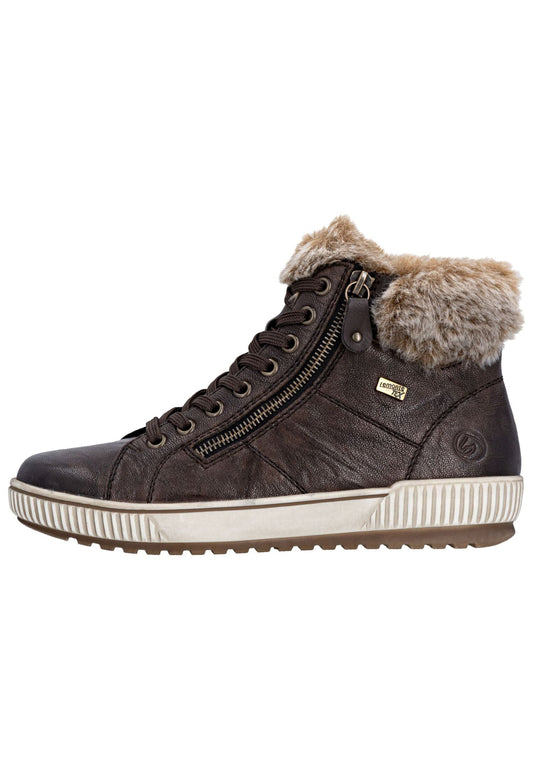 Remonte Sneaker Leder/Textil Dunkelbraun Warmfutter