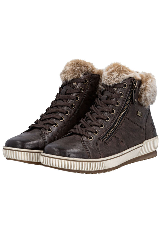 Remonte Sneaker Leder/Textil Dunkelbraun Warmfutter