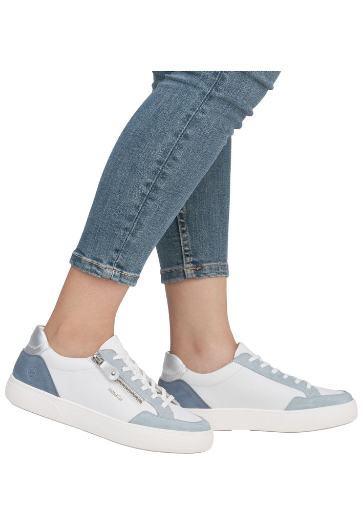 Remonte Sneaker Leder Weiß/Blau