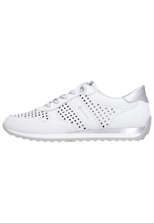 Remonte Sneaker Leder Weiß/Silber