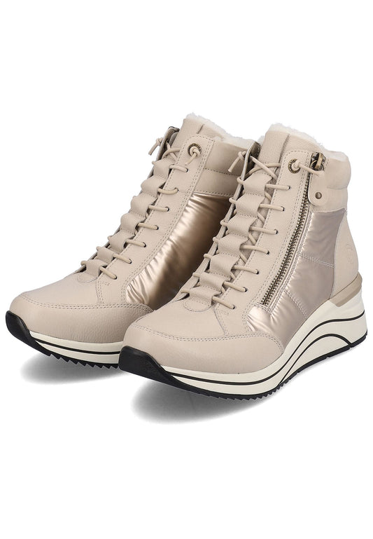 Remonte Sneaker Lederimitat Crema Warmfutter
