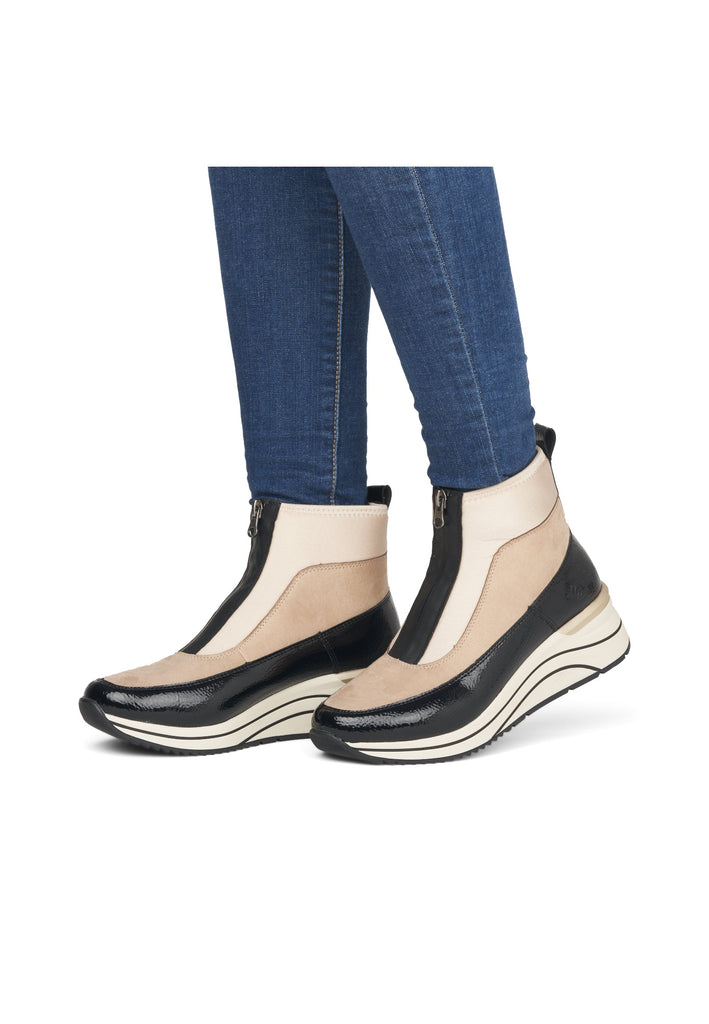 Remonte Sneaker Lederimitat Schwarz