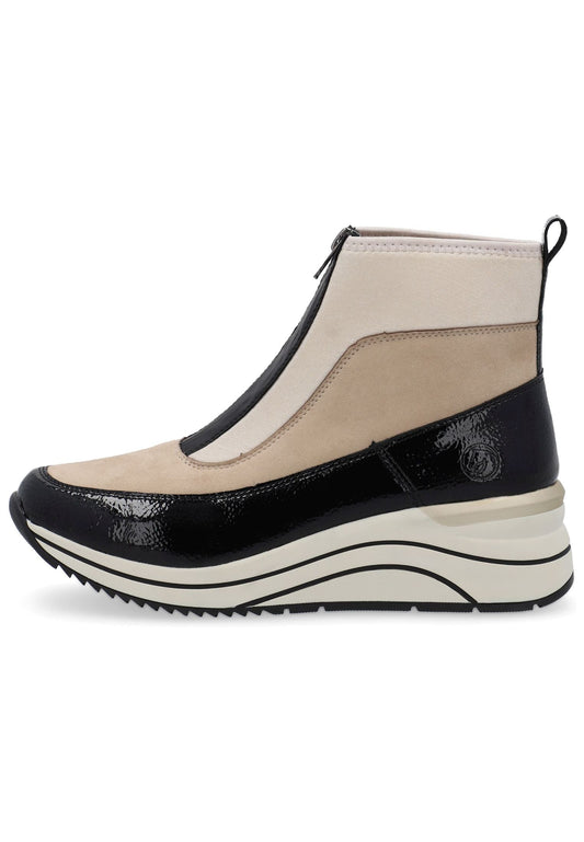 Remonte Sneaker Lederimitat Schwarz