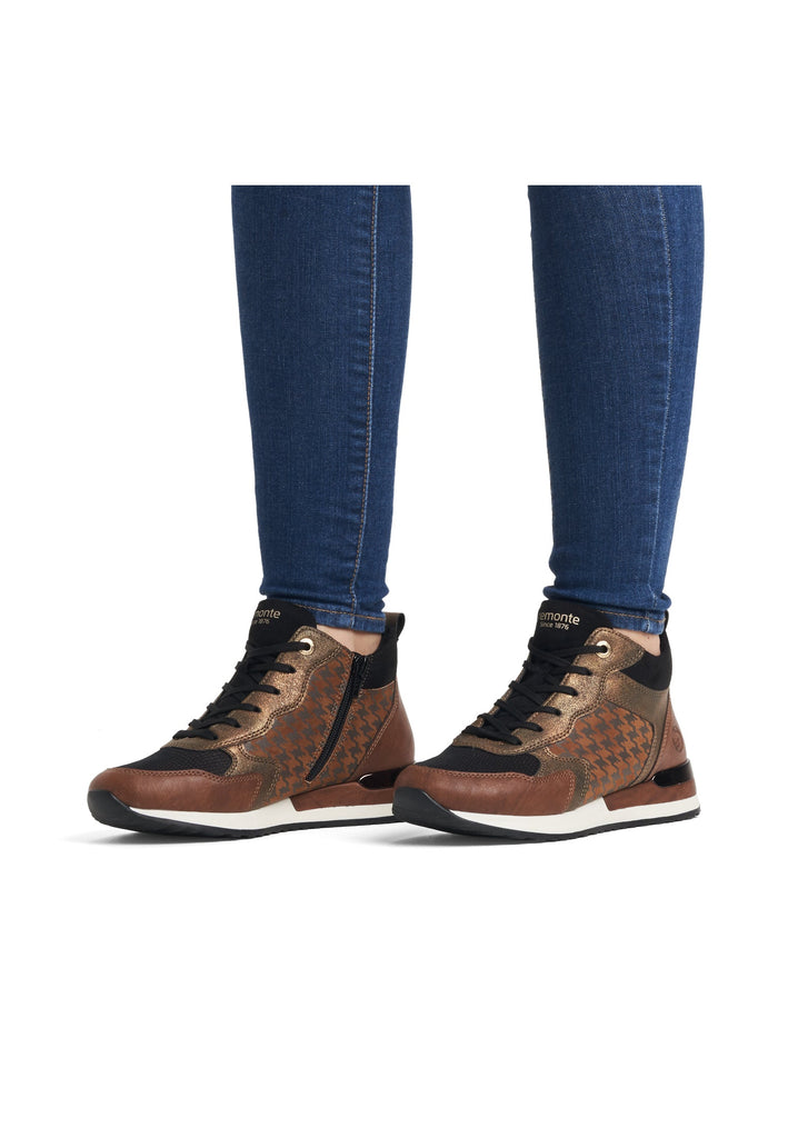 Remonte Sneaker Lederimitat/Textil Chestnut