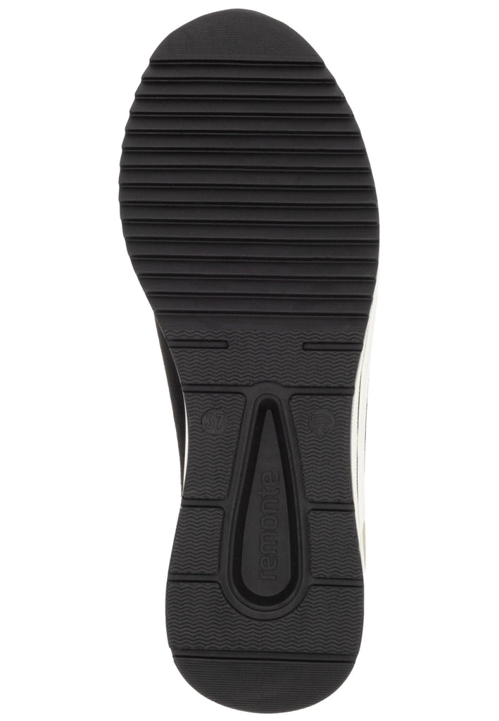 Remonte Sneaker Lederimitat/Textil Schwarz Kombi