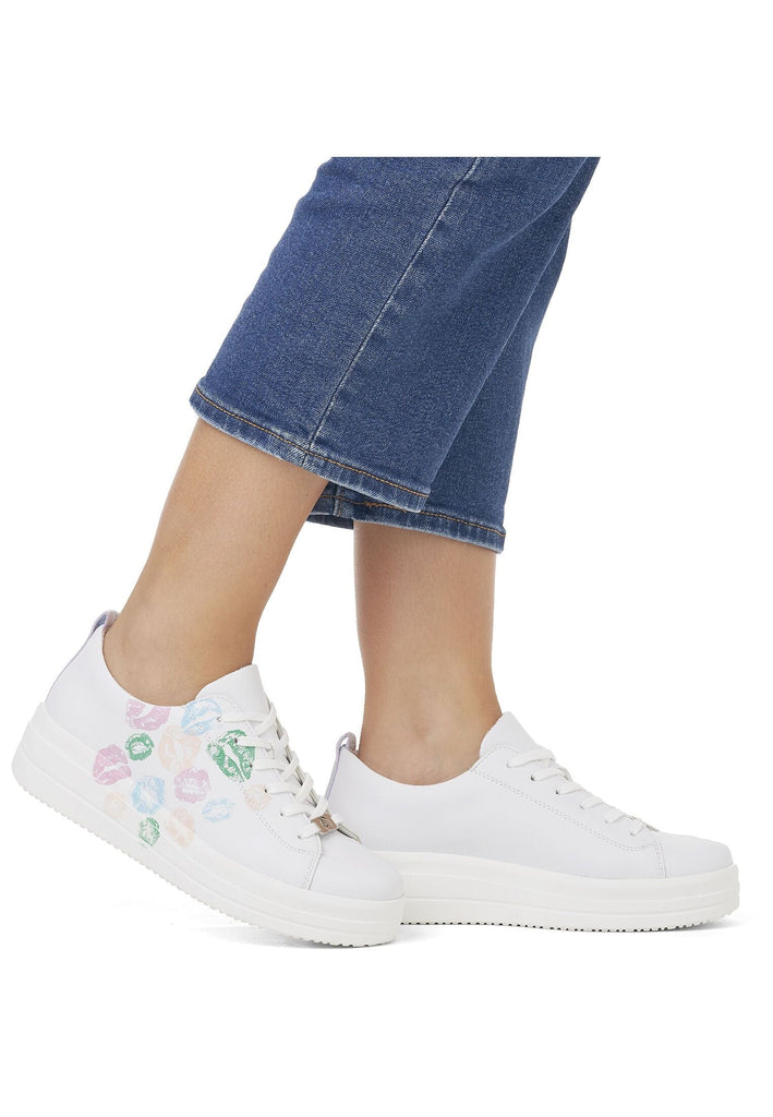 Remonte Sneaker Lederimitat Weiß Kombi