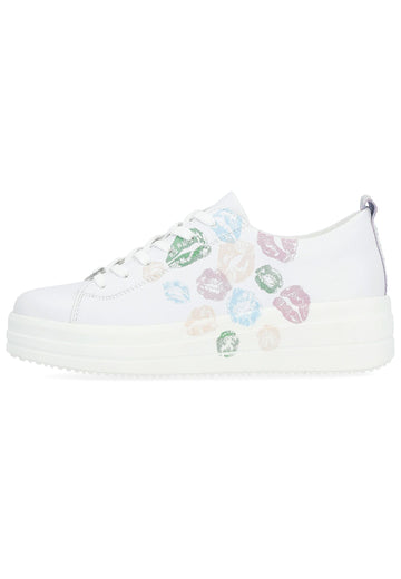 Remonte Sneaker Lederimitat Weiß Kombi