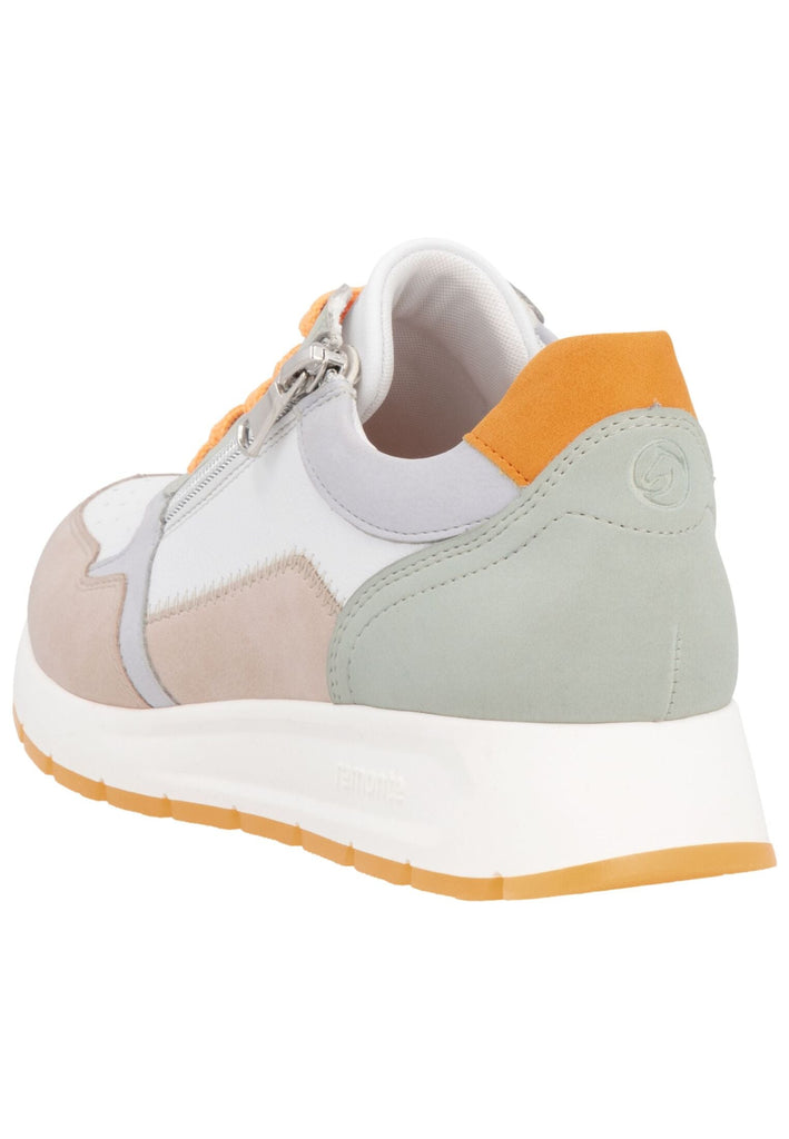 Remonte Sneaker Lederimitat Weiß/Orange