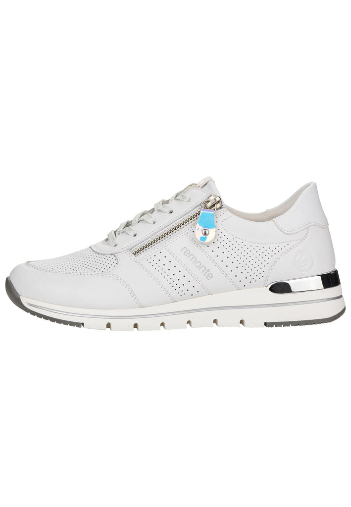 Sneaker Remonte Sneaker Glattleder Weiß/Silber