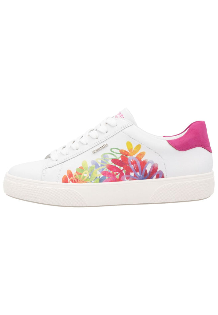 Sneaker Remonte Sneaker Leder Weiß/Pink