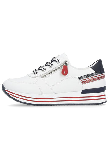 Sneaker Remonte Sneaker Leder Weiß/Rot