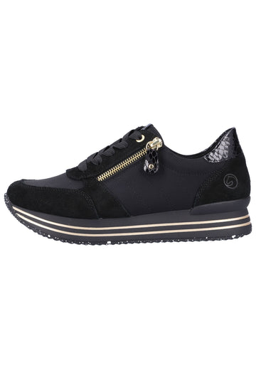 Sneaker Remonte Sneaker Lederimitat Schwarz