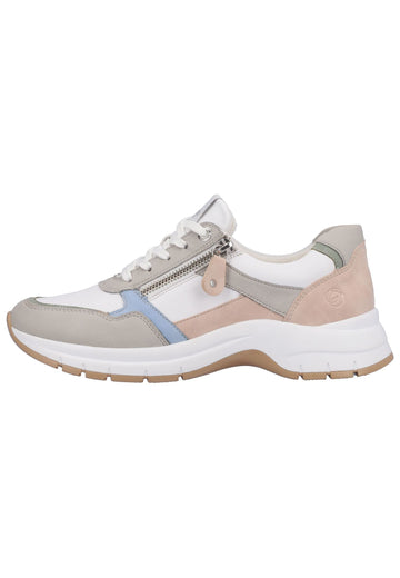 Sneaker Remonte Sneaker Lederimitat Weiß/Grau