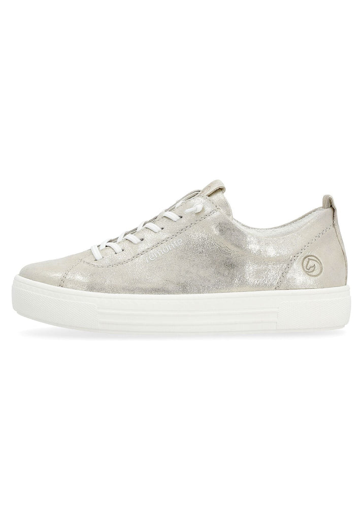 Sneaker Remonte Sneaker Veloursleder Beige/Silber
