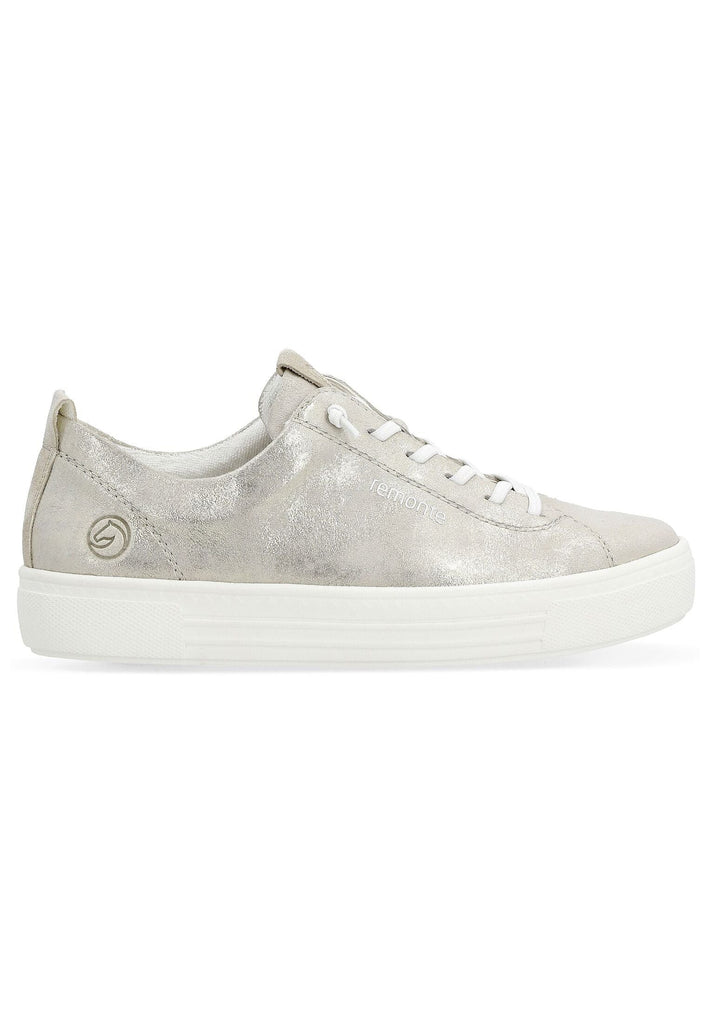 Remonte Sneaker Veloursleder Beige/Silber