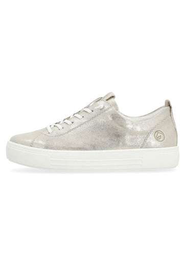 Remonte Sneaker Veloursleder Beige/Silber