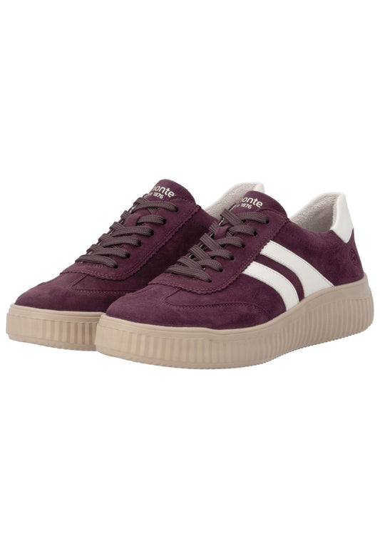 Remonte Sneaker Veloursleder Dunkelrot