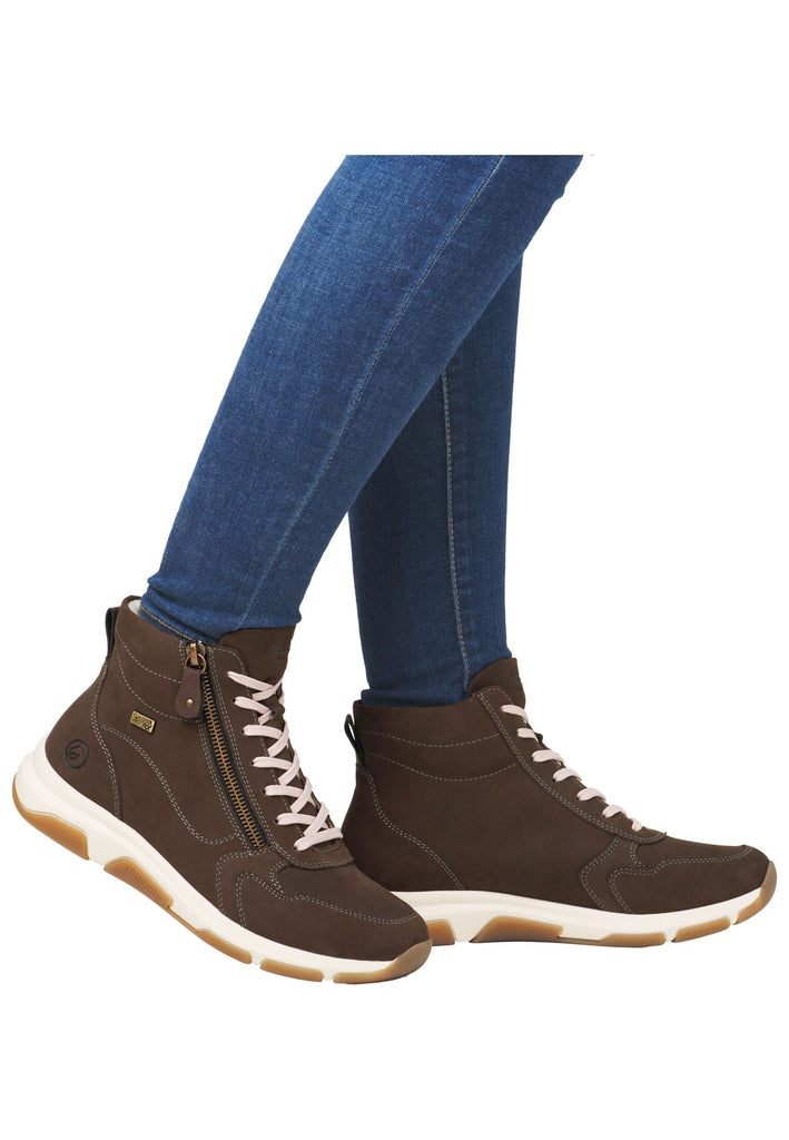 Remonte Sneaker Veloursleder Schoko Warmfutter