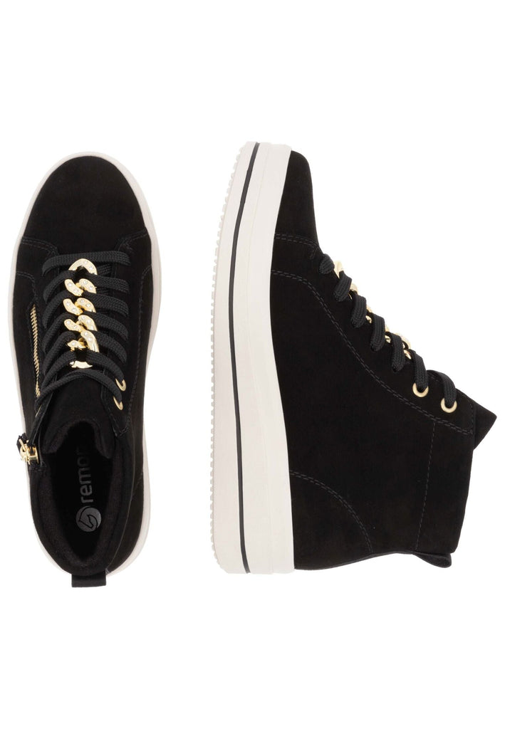 Remonte Sneaker Veloursleder Schwarz