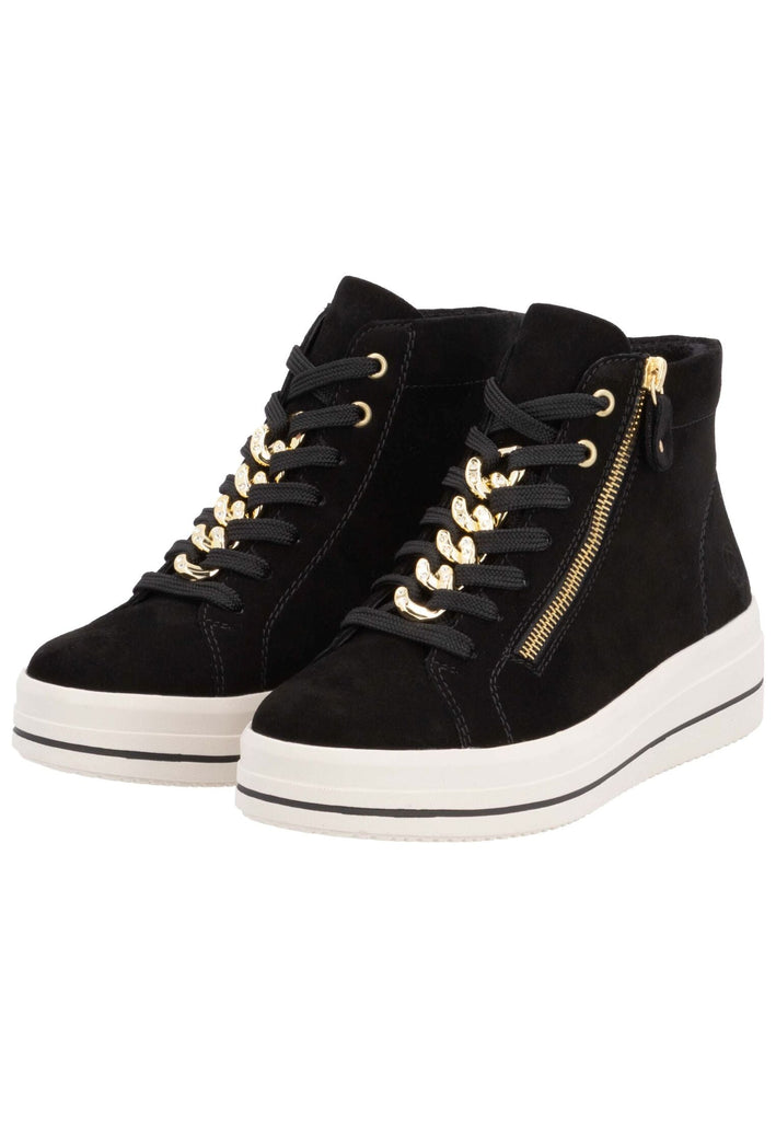 Remonte Sneaker Veloursleder Schwarz