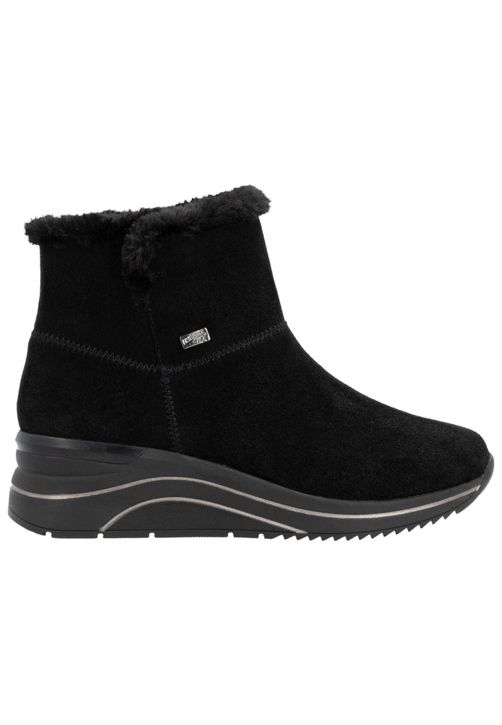 Remonte Sneaker Veloursleder Schwarz Warmfutter