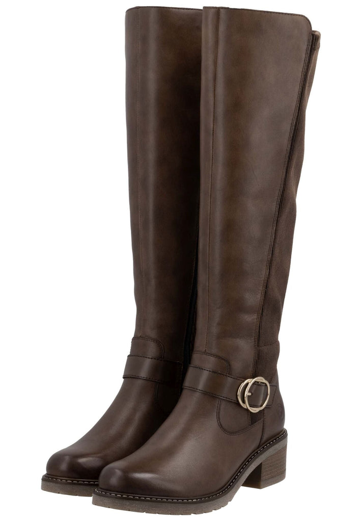Remonte Stiefel Glattleder Mahagony Warmfutter
