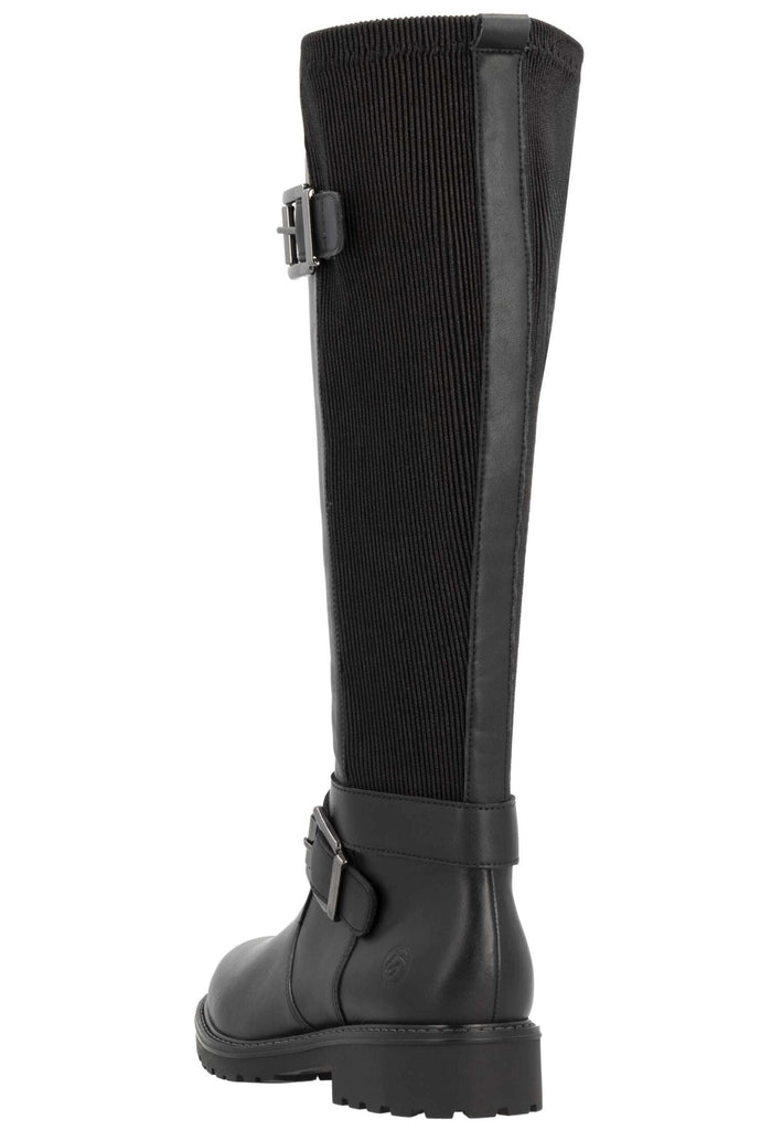 Remonte Stiefel Glattleder Schwarz
