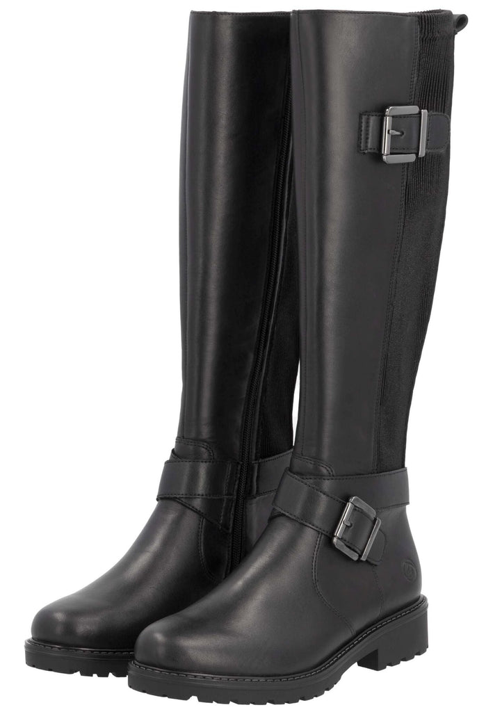 Remonte Stiefel Glattleder Schwarz