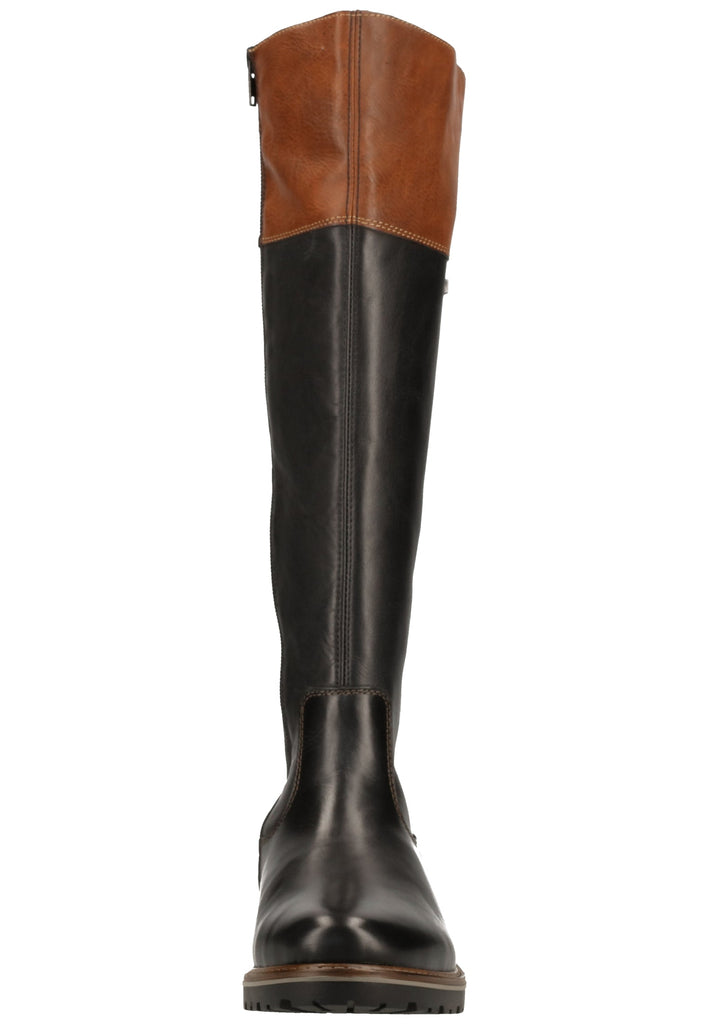 Remonte Stiefel Glattleder Schwarz/Braun