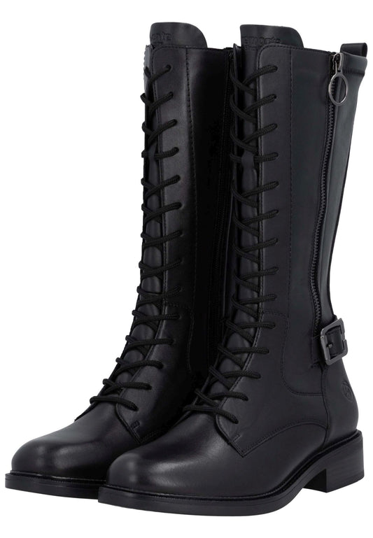 Remonte Stiefel Leder Schwarz