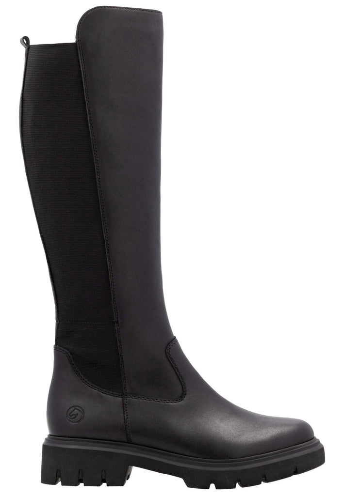 Remonte Stiefel Leder/Textil Schwarz