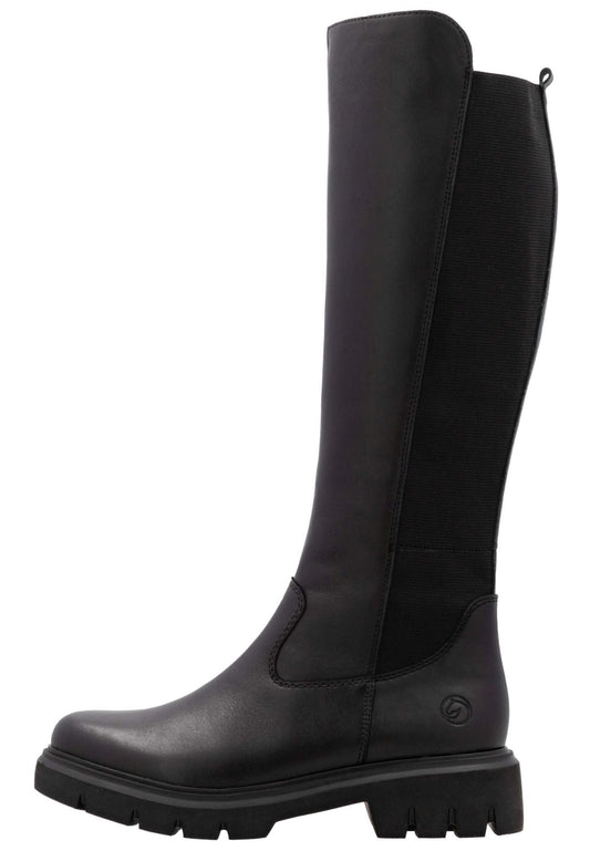 Remonte Stiefel Leder/Textil Schwarz