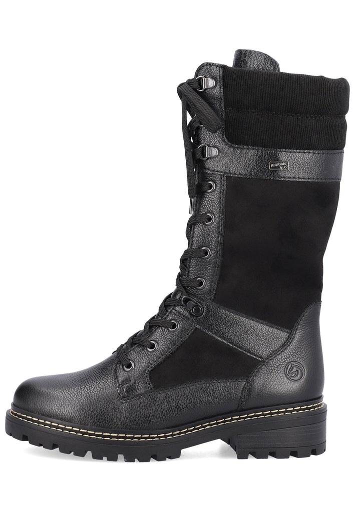 Stiefel Remonte Stiefel Glattleder Schwarz Warmfutter