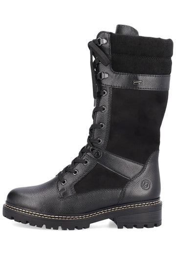 Stiefel Remonte Stiefel Glattleder Schwarz Warmfutter