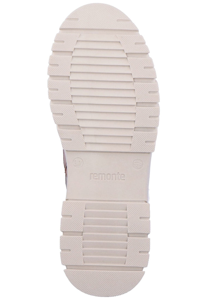 Remonte Stiefelette Glattleder Braun/Weiß Warmfutter