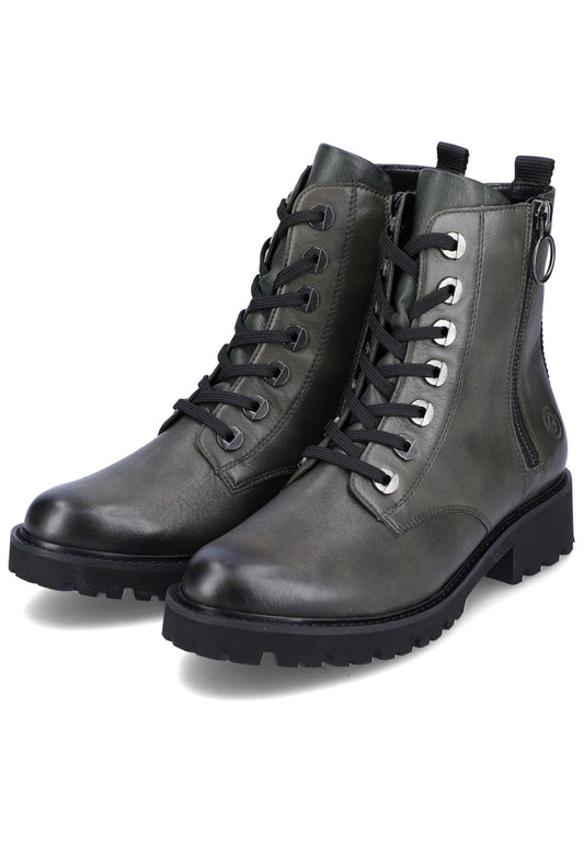 Remonte Stiefelette Glattleder Dunkelgrün