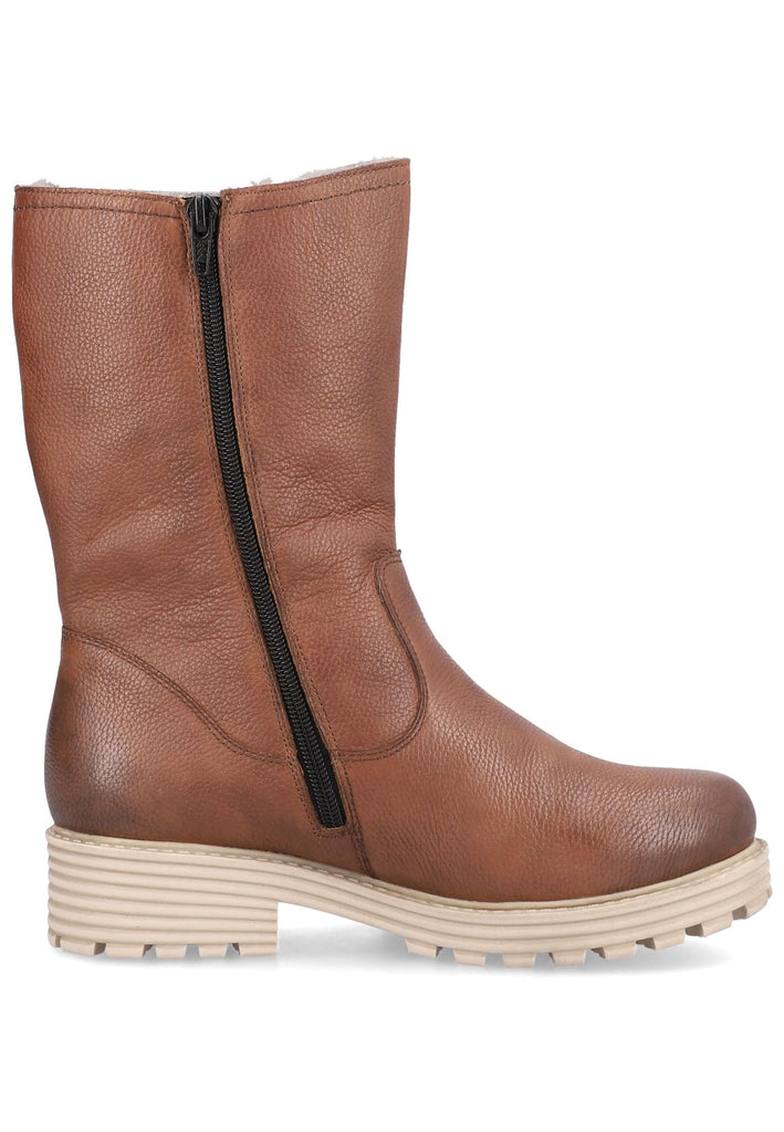 Remonte Stiefelette Glattleder Nussbraun Warmfutter