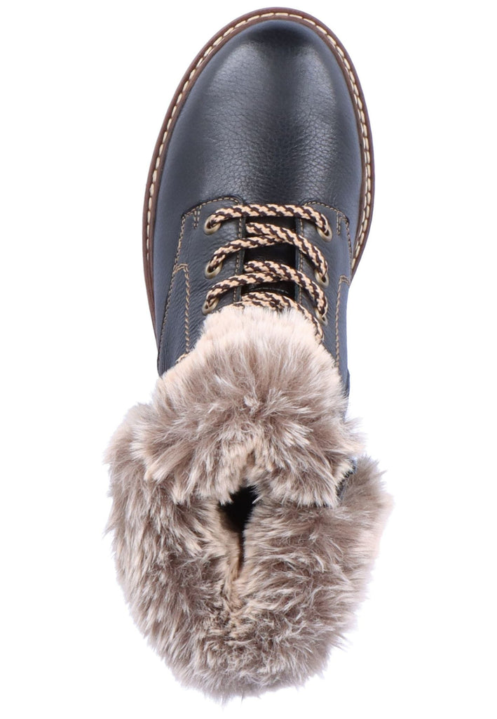 Remonte Stiefelette Glattleder Schwarz