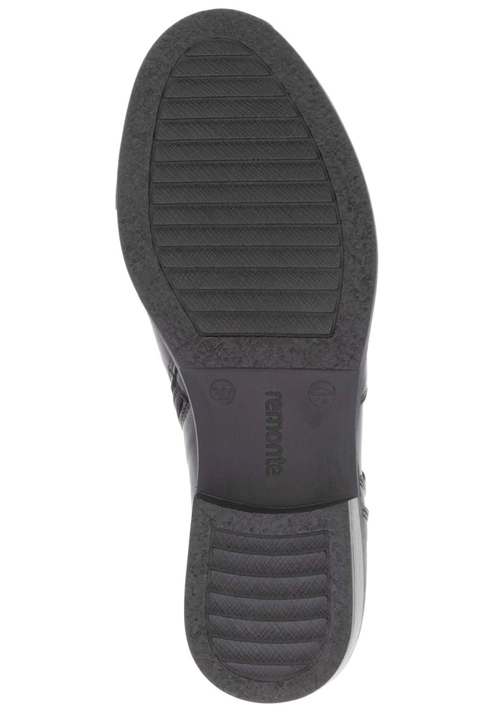 Remonte Stiefelette Glattleder Schwarz