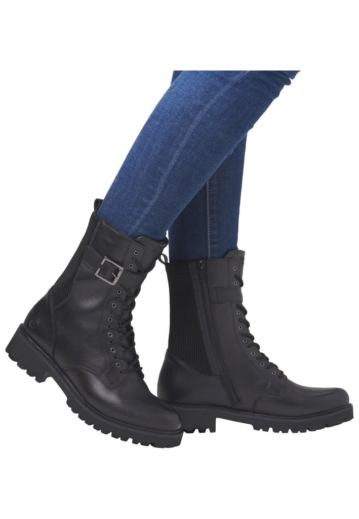 Remonte Stiefelette Glattleder Schwarz